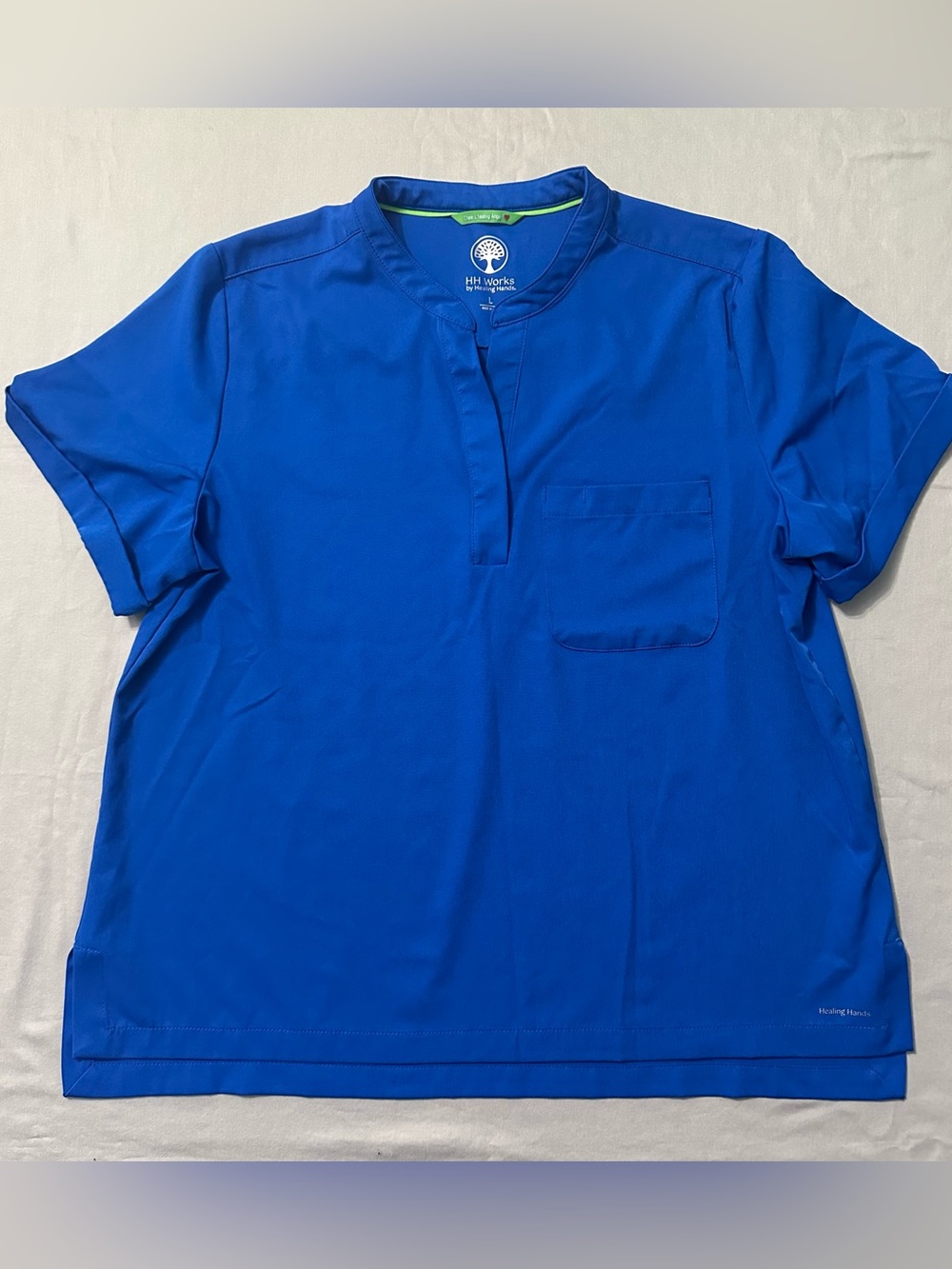 HH Works Healing Hands Scrubs Set L Royal Blue Macy Top Rhea Jogger Megan Jacket - Picture 12 of 16